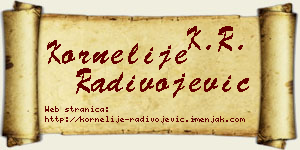 Kornelije Radivojević vizit kartica